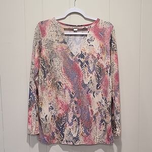 Multicolor Abstract Print Women's Top